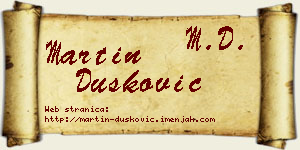 Martin Dušković vizit kartica